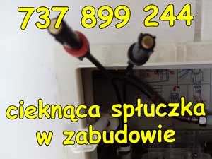 cieknąca spłuczka w zabudowie