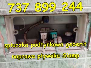 spłuczka podtynkowa geberit naprawa pływaka Siamp